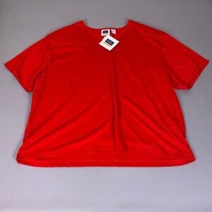 CST Sport T-Shirt Top Women's Plus Size 3X Red V-Neck‎  Short Sleeve New NWT